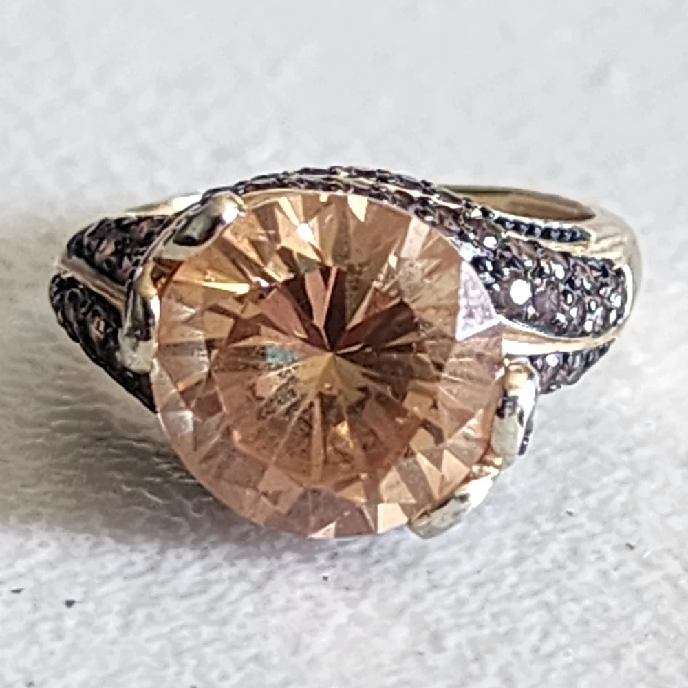 Bella Luce Simulate Champagne And Mocha Diamonds 18k Gold Over Sterling Silver